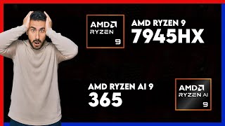 AMD Ryzen 9 7945HX vs AMD Ryzen AI 9 365 Comparison [upl. by Enined]