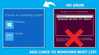 How to add Ubuntu to Windows boot List  Instead of GRUB [upl. by Paugh]