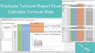 Employee Turnover Report Excel Calculate Turnover Rate [upl. by Bergin]