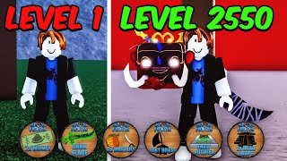 Noob To MAX LEVEL With ONLY GAMEPASSES in Blox Fruits FULL MOVIE [upl. by Lemaceon]