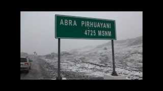 Neve Estrada do Pacífico em Abra Pirhuayani 4725 m Snow in Pacific Road [upl. by Jasisa]