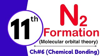 N2 formation according to MOT  Molecular orbital Theory  11th Class chemistry [upl. by Nolie]