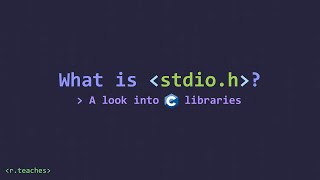 What is stdioh A brief look into libraries in C [upl. by Romulus817]