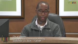 Wausau Police amp Fire Commission Meeting  92324 [upl. by Reinar]