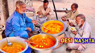 PKAISTANI BREAKFAST STREET FOOD IN LAHORE  PAKISTANI ROAD SIDE FOOD  LAHORE FAMOUS FOOD [upl. by Bancroft]