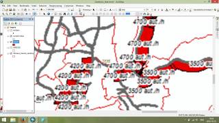 GIS ArcMap How to create a traffic flows cartogram by using Buffers [upl. by Georgine]