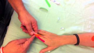 Kinesio tape for a sprained finger [upl. by Ytrebil]