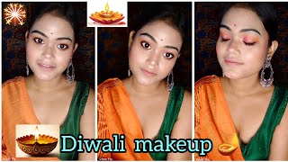 🎇Diwali makeup 🪔।diwalispecial makeuptutorial ytviral public diwali makeup yt youtubevideos [upl. by Lynda]