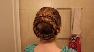 Grecian Halo Crown Braid [upl. by Almeeta781]