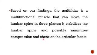 Role of multifidus muscle in the treatment of low back pain [upl. by Ayaj]