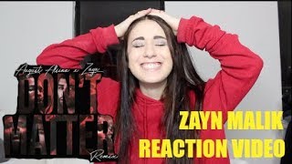 THE HAPPIEST REACTION TO ZAYNS NEW REMIX  DONT MATTER W AUGUST ALSINA [upl. by Ellimac]