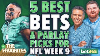 5 NFL Week 9 BEST BETS amp NFL PARLAY Picks from Simon Hunter amp Chad Millman  The Favorites Podcast [upl. by Nwadrebma]