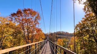 SkyBridge Michigan at Boyne Mountain with PEAK Fall Colors  4K video [upl. by Onaimad]