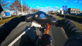 Pov Piaggio Zip 172cc ride  wheelies [upl. by Amoeji]