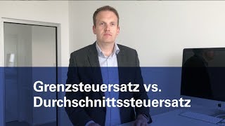 Grenzsteuersatz vs Durchschnittssteuersatz  deimel FACHINFO [upl. by Hsakaa986]