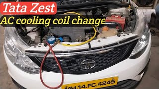 Tata ZestAC cooling coil change  Ac cooling coil sarvice [upl. by Alinna]