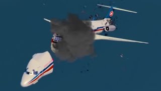 JAT Yugoslav Airways Flight 367  Crash Animation [upl. by Merari]