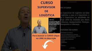 Curso Supervisor de Logística com certificado shorts [upl. by Colligan]