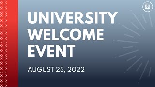 University Welcome Event — Fall 2022 [upl. by Anahsahs]