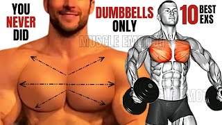 10 BEST CHEST WORKOUT WITH DUMBBELLS ONLY AT HOMEGYM [upl. by Marijn]