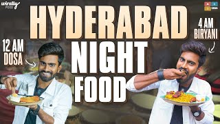 Hyderabad Night Food  Mid Night Food  Wirally Food  Tamada Media [upl. by Edac]