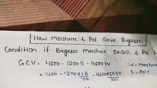 Bagasse Saving Calculation boiler powerplant sugarmills [upl. by Enelyt]