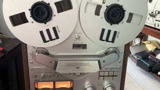 AKAI GX635D 105 inch auto reverse reel to reel demo [upl. by Taryne]