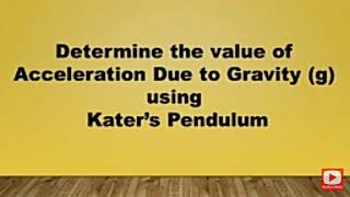 Kater pendulum experiment [upl. by Cindra]