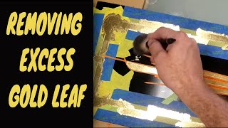 Gold Leafing Quick Tip How To Remove Excess Gold Leaf [upl. by Ranchod]