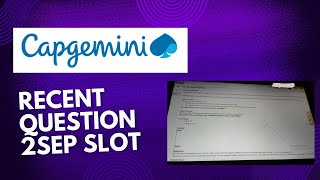 Capgemini Sep 2 coding question [upl. by Akierdna]