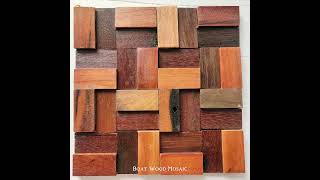 Vintage Look Wood Mosaic Wall Tiles interiordesign [upl. by Ransome310]