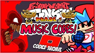 ALL Friday Night Funkin TRICKY PHASE 3 Music IDsCodes for ROBLOX [upl. by Derreg]