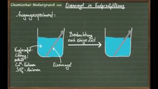 Eisennagel in Kupfersulfat Lösung Kupferblech in Eisensulfat Lösung [upl. by Ragen]