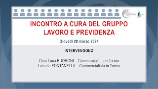 Incontro a cura del gruppo lavoro e previdenza  il nuovo contratto per gli studi professionali [upl. by Fonseca441]