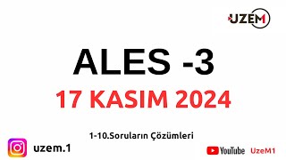 ALES 3 MATEMATİK SORU ÇÖZÜMLERİ 110 [upl. by Aufa]