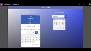 Powerapps Custom Calendar  Date Picker [upl. by Agarhs]