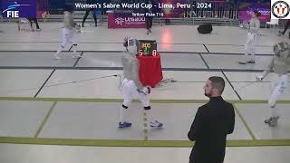 Lima World Cup 2024 SWS  L16  Manon ApithyBrunet FRA v Liza Pusztai HUN [upl. by Ahseetal84]