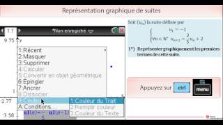 Représentation graphique de suites sur TINspire™ [upl. by Ardnuassac145]