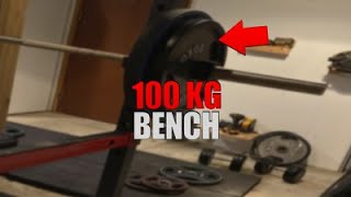 FIRST 100 KG BENCH PRESS  16 YEAR OLD BENCH TRANSFORMATION [upl. by Amalia]