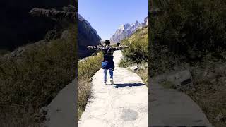 Trekking 🏔️😊 mountains travel shorts nature vlog pahad trekking [upl. by Nuhsed948]