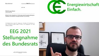 EEG 2021  Stellungnahme des Bundesrats [upl. by Sy]