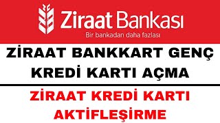 Ziraat Bankkart Genç Kredi Kartı Açma  Ziraat Kredi Kartı Aktifleştirme [upl. by Alyosha]