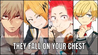 They fall on your chest  bnha x Listener MHA ASMR [upl. by Thesda226]