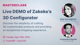 MASTERCLASS  Live DEMO of Zakekes 3D Configurator [upl. by Aihsenyt]