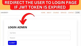 Backend Node JS Authorization amp Verify JWT Token on expired and Redirect the User to Login Page✅ [upl. by Lazaruk]