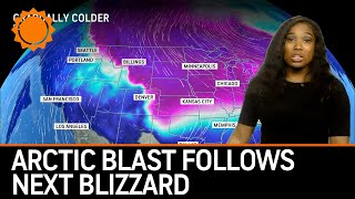 Nationwide Arctic Blast to Follow Next Blizzard  AccuWeather [upl. by Ariajaj]