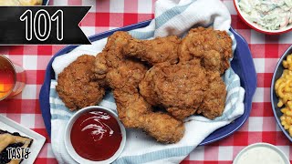 How To Make The Crispiest Fried Chicken Youll Ever Eat • Tasty [upl. by Leuams]