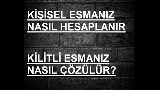 İsminizin Esması Nedir  Kişisel Esma Nasıl Bulunur Kilitli Esma Nasıl Çözülür [upl. by Akenit]