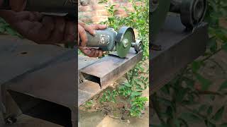 Homemade angel grinder stand for all types of metaliron cutting tools diytools seniorwelder [upl. by Oicelem]