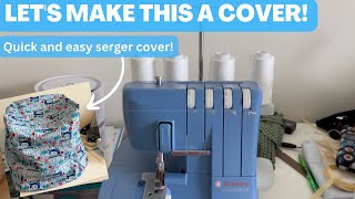 EASY DIY Serger Cover Sew your own Serger or Sewing Machine cover using fabric  beginner sewing [upl. by Los]